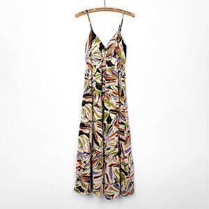 Monteau Organic Pattern Tiered Maxi Sundress Size Small